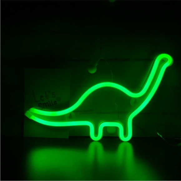 Neon Green Dinosaur Animal Kid/Teen Wall Room Party Birthday Gift Decor LEDLight - Picture 5 of 5